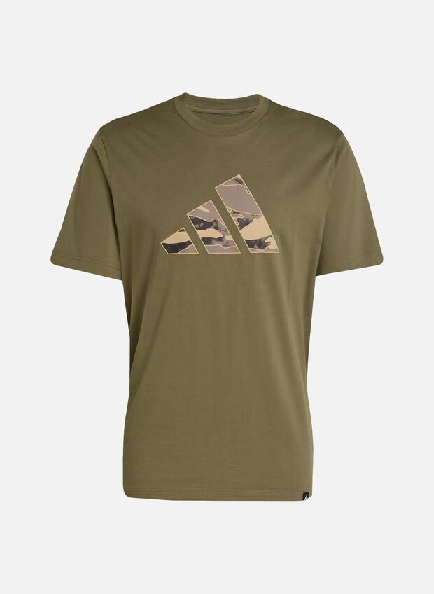 T-SHIRT CAMO LOGO GRAPHIC TEE, OLIVE, large