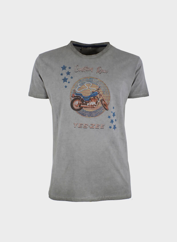 T-SHIRT CON STAMPA HARLEY, 0809 GREY, large