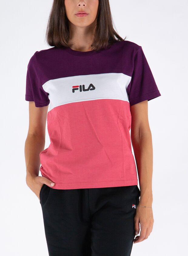 FILA T-SHIRT COLORBLOCK Bianco, Multicolor, Rosa, Viola Donna | Sport85