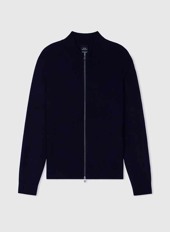 CARDIGAN CON ZIP, UB101 UB101 NVY, medium