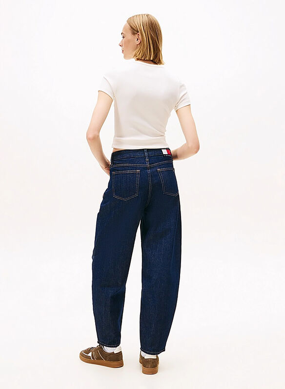 JEANS AFFUSOLATI CON TAGLIO AMPIO, 1BK SCURO, medium