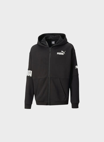 FELPA ESSENTIALS CON CAPPUCCIO RAGAZZO, 01 BLK, small