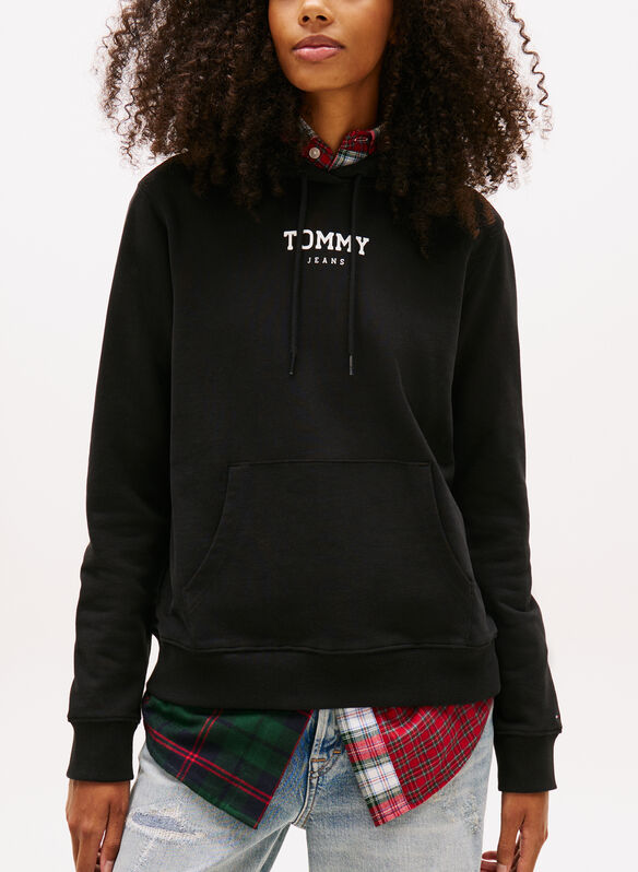 FELPA LOGO STAMPATO HOODIE, BDS BLK, medium