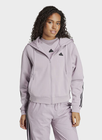 FELPA FULL ZIP 3 STRIPES, ROSE, small
