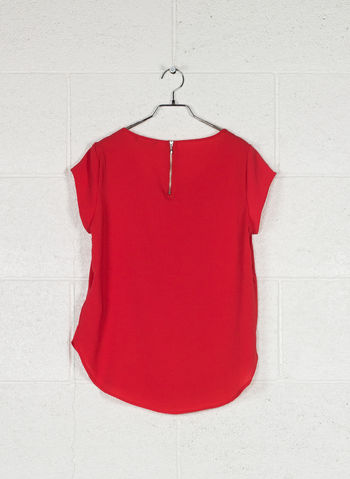 BLUSA LOOSE SHORT SLEEVED TOP, RED, small