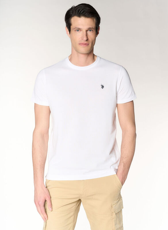 T-SHIRT IN COTONE SUPIMA PREMIUM QUALITY, 100 WHT, medium