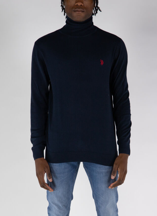 MAGLIONE A COLLO ALTO, 179 NVY, large