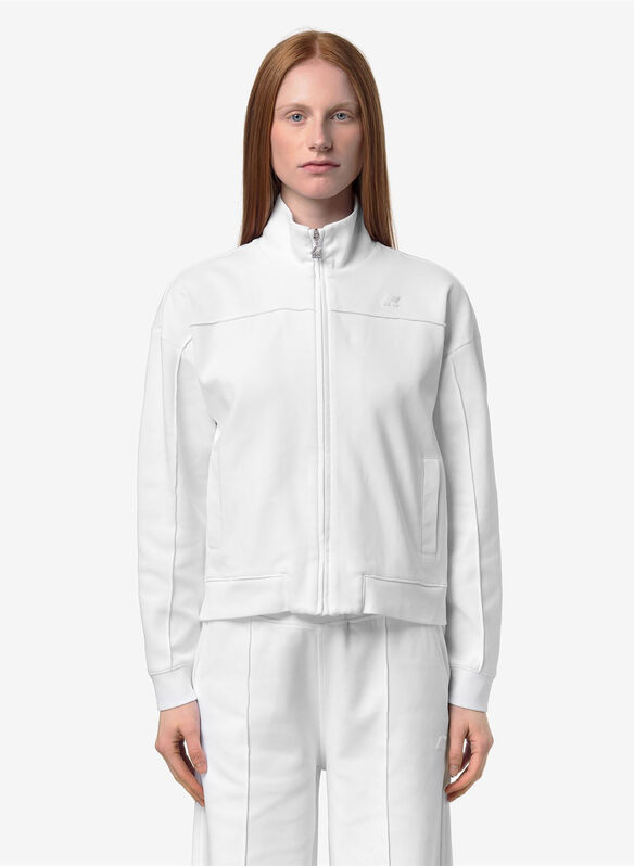 FELPA ARVINNE FULL ZIP INTERLOCK, 001 WHT, medium