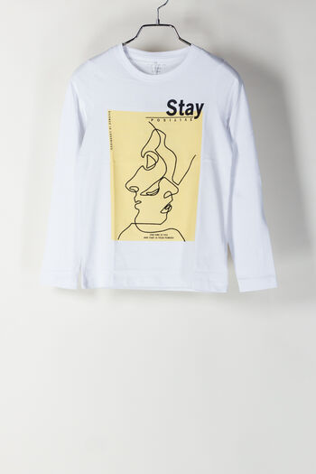 T-SHIRT SAIMA RAGAZZA, WHT, small