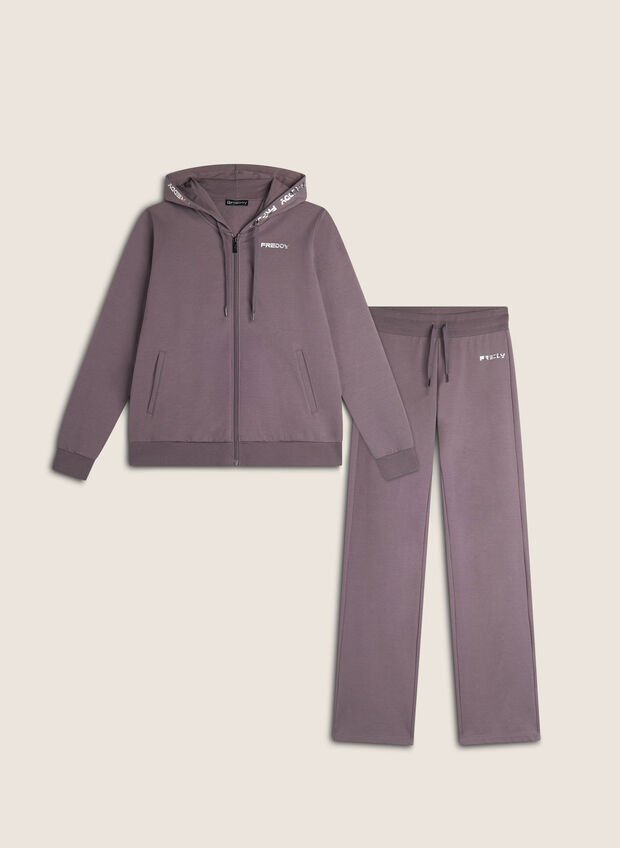 TUTA FULL ZIP MICRO LOGO, G48 CENERE, large