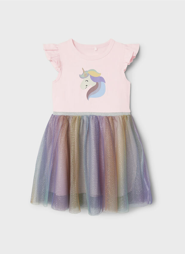 ABITO HAPPI TULLE BAMBINA, PARFAIT PINK , large