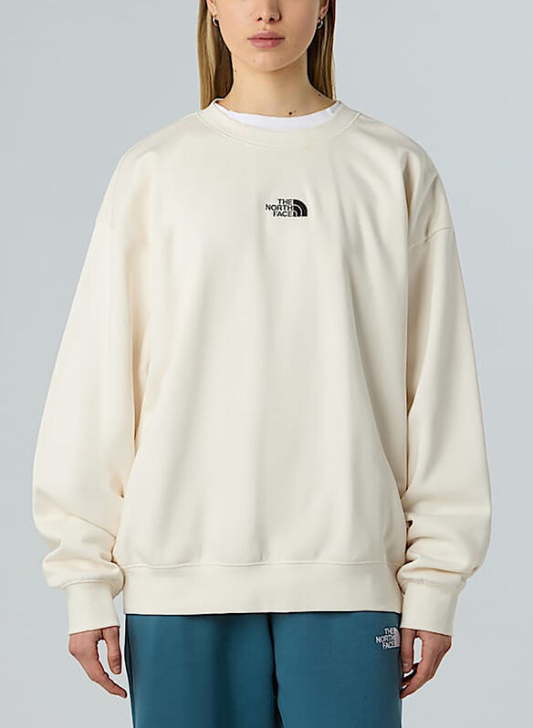 FELPA GIROCOLLO ESSENTIAL, PANNA, medium