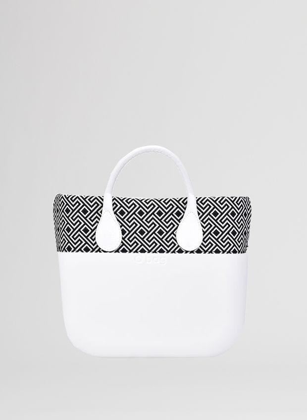 O BAG O BAG MINI BORDO TESSUTO FANTASIA GEOMETRICA Bianco, Nero Donna |  Sport85