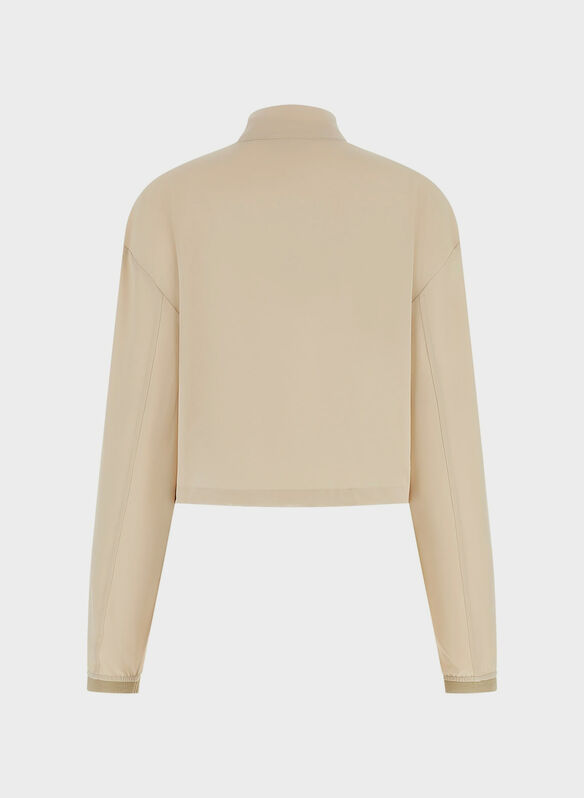 FELPA CON COLLO ALTO, G1CM BURRO, medium