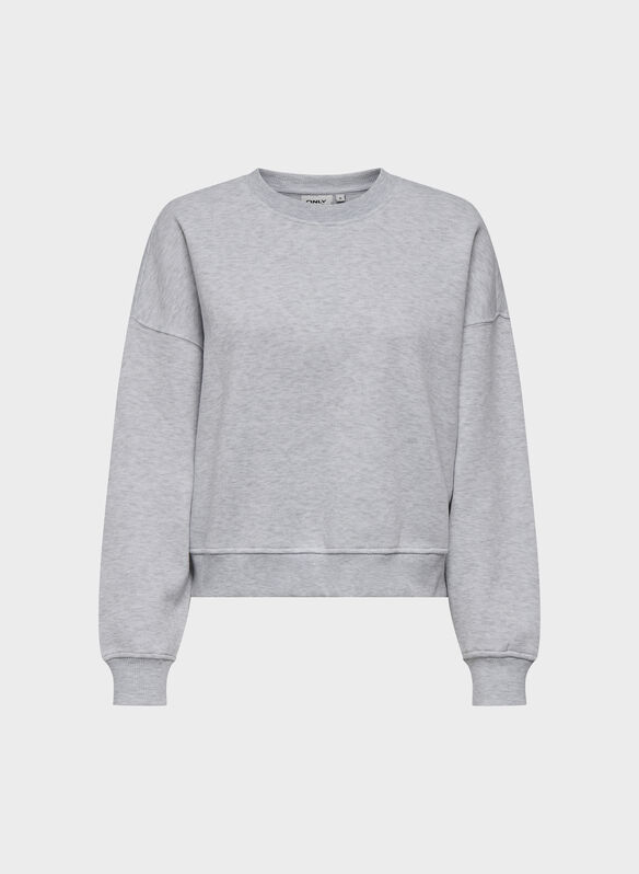 FELPA BEST GIROCOLLO, LIGHT GREY MELANGE, medium