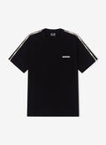 T-SHIRT GIROCOLLO LOGO SERIES IN COTONE, UC001 BLK, thumb