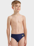 COSTUME SLIP LETTERING SWIM BRIEFS RAGAZZO, 700 NVY, thumb