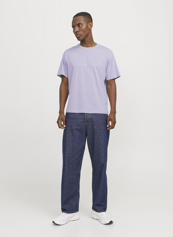 T-SHIRT SHORTSLEEVE LETTERING LOGO, LANGUID LAVENDER, small