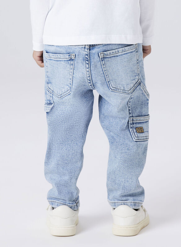 JEANS NOOS BEN ELASTICO VITA BAMBINO, LIGHT BLUE DENIM, medium