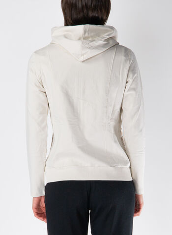 FELPA CON MANICA LOGATA, ZFLO74 PANNA, small