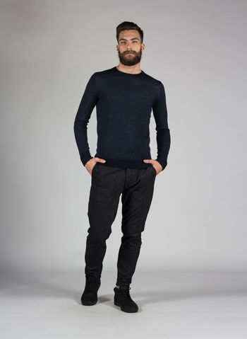 MAGLIONE GIROCOLLO IN MISTO LANA, 7055NVY, small