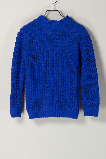 MAGLIONE GIRO CINIGLIA RAGAZZA, DAZZLIC BLU, small