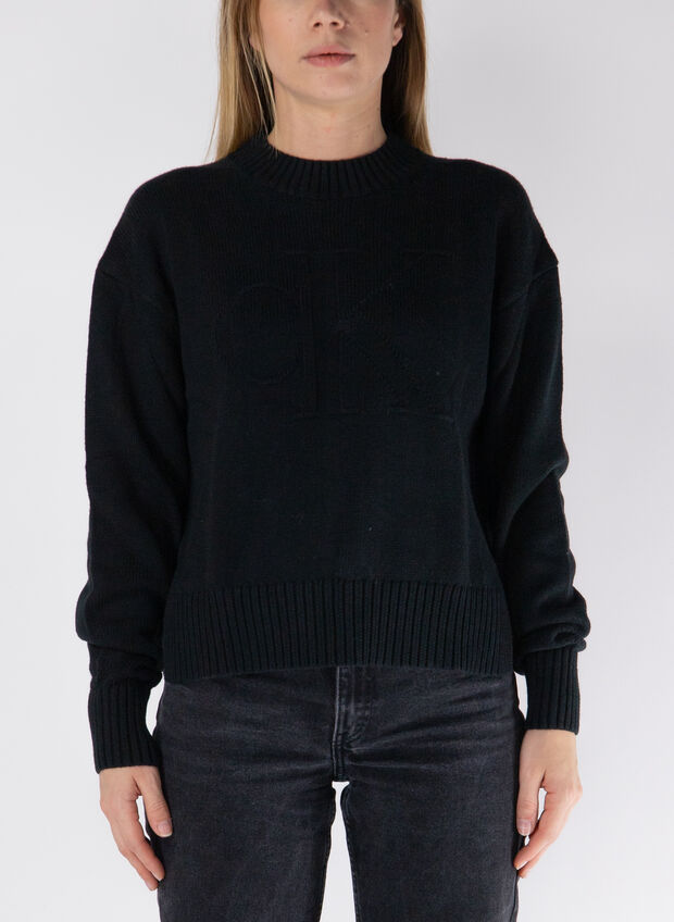 MAGLIONE MONOGRAMMA, BEH BLK, large