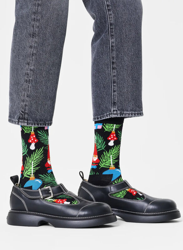 CALZA CHRISTMAS TREE DECORATION SOCK, BLACK, medium