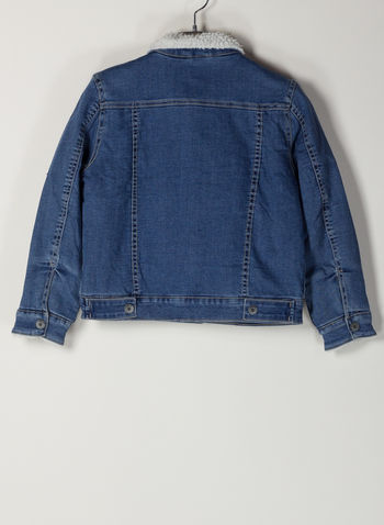 GIUBBOTTO JEANS SHERPA TOGO DA RAGAZZO, LIGHT BLU DENIM, small