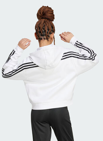 FELPA HOODIE 3 STRIPES, WHT, small