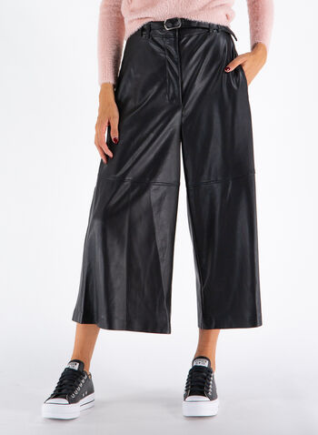 PANTALONE SIMIL PELLE, A996BLK, small