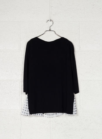 MAGLIA DOPPIA INSERTO POIS, 99BLK, small