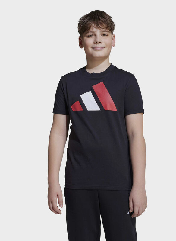 T-SHIRT LOGO RAGAZZO, - BLKRED, medium