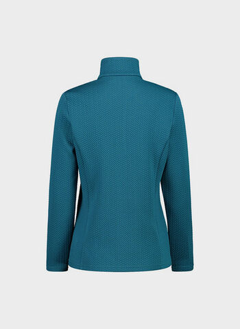 FELPA HALF ZIP JAGUARD, E867 TEAL, small
