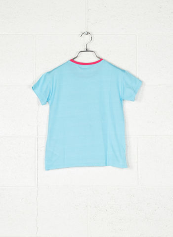 COMPLETO SHORT E CANOTTA STAMPA BEACH RAGAZZA, BF003 TURCHFUXIA, small