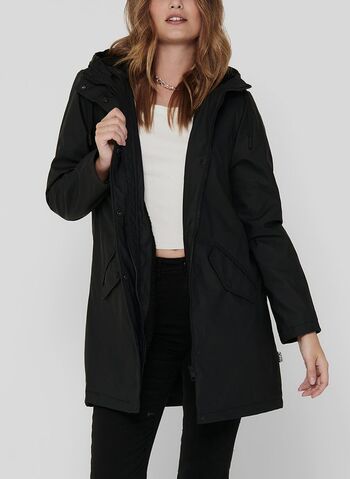 GIUBBOTTO SALLY CON CAPPUCCIO, BLACK, small