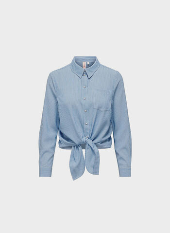 CAMICIA TIE DETAIL, CLOUD DANCER, small