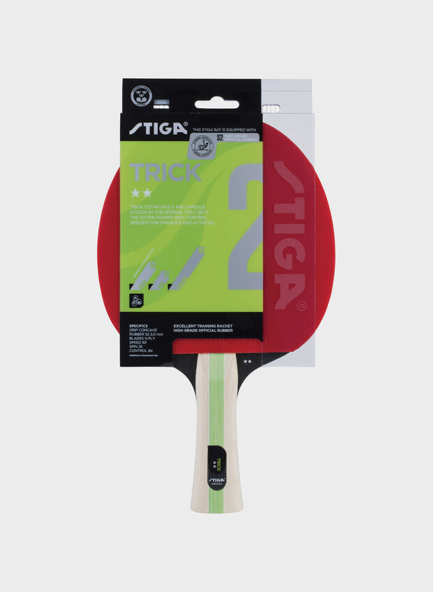 RACCHETTA PING PONG TRICK 2 STELLE, RED, large