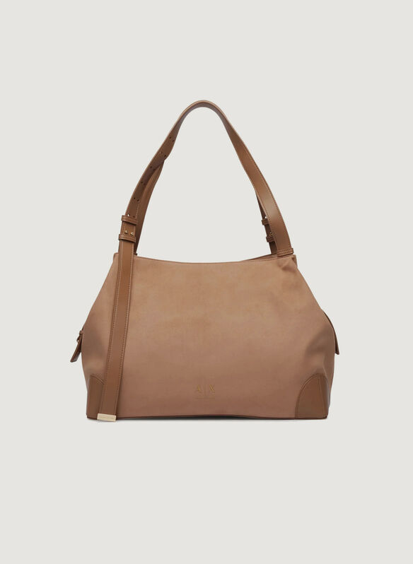 BORSA ALICE SUEDE MEDIUM, U6186 CAMMELLO, medium