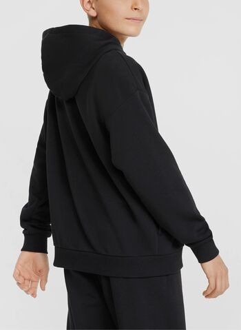 FELPA ACTIVE CON CAPPUCCIO RAGAZZO, 01BLK, small