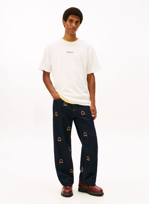 T-SHIRT TJM LINEAR, YBL ECRU, medium