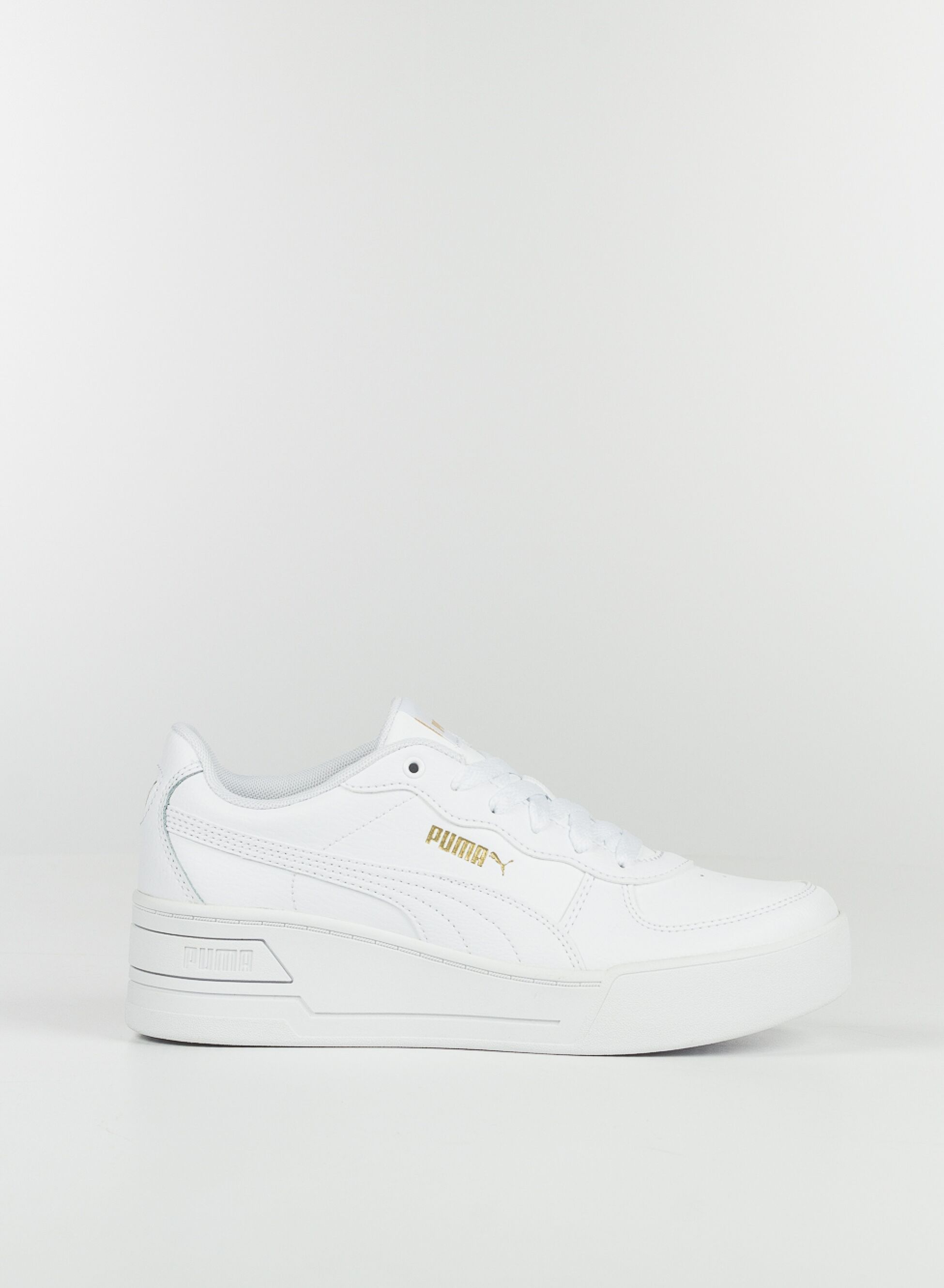 white puma wedge sneakers