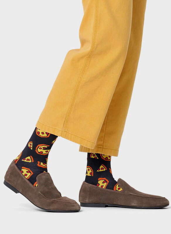 CALZA PIZZA UNISEX, BLACK, medium