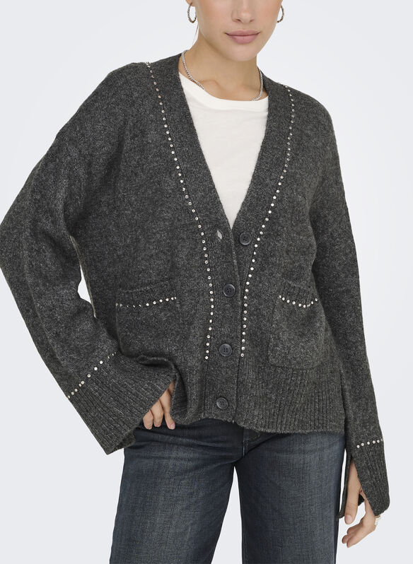 CARDIGAN ONLELSIE, MEDIUM GREY MELANGE, medium