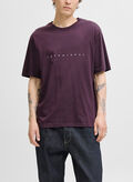 T-SHIRT SHORTSLEEVE LETTERING LOGO, PLUM PERFECT MELANZANA, thumb