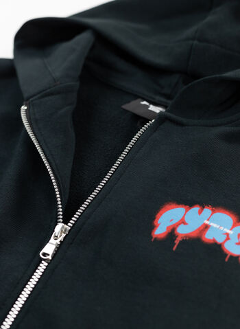 FELPA MURALES CON CAPPUCCIO RAGAZZO, 110 BLK, small