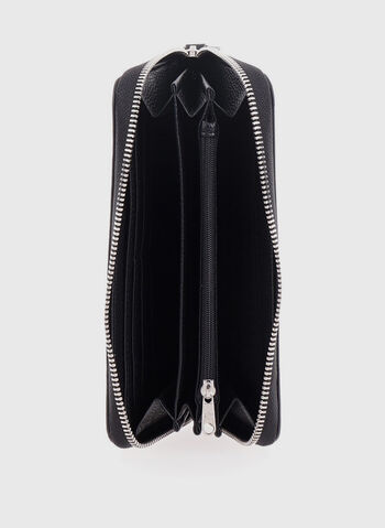 PORTAFOGLIO ZIP AROUND CON IMPUNTURA SAGOMATA, 00020 BLK, small