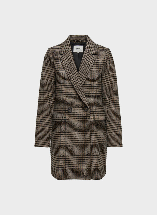 CAPPOTTO NEW SELENA CHECK, HUMUS, large