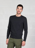 MAGLIONE GIROCOLLO BASIC ESSENTIAL, DARK GREY, thumb