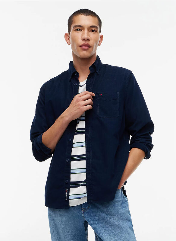 CAMICIA VELLUTO, C1G NVY, medium